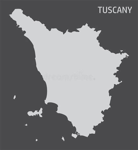 Mapa Negro Da Silhueta Da Toscana Ilustra O Do Vetor Ilustra O De