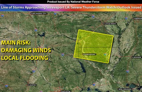 Line of Storms Approaching Shreveport LA: Severe Thunderstorm Watch ...