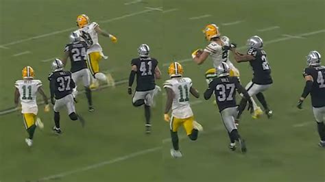 WATCH: Raiders CB Marcus Peters' horse collar tackle preventing Packers ...