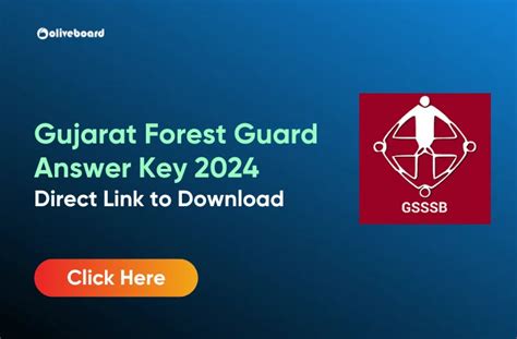 Gujarat Forest Guard Answer Key 2024 Direct Link To Download