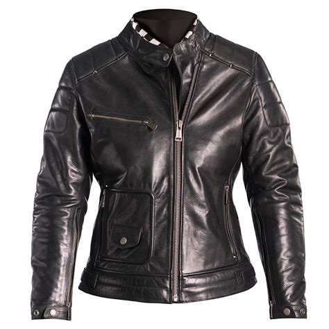 Blouson Helstons Laureen Cuir Noir Blouson Moto Femme