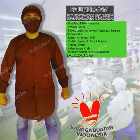 Jual Seragam Pabrik Pakaian Kerja Produksi Industri Safety Massal