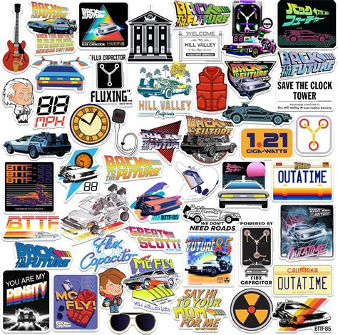 Back To The Future 50ct Vinyl Large Deluxe Stickers Variety Pack