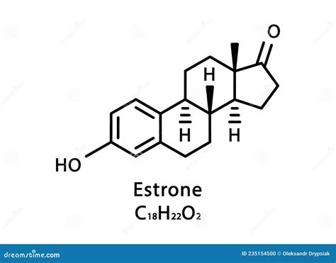 Estrone Molecular Structure Estrone Skeletal Chemical Formula Chemical Molecular Formula