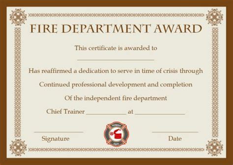 10+ Fire Safety Certificates Ideas | Fire Safety Certificate in Fresh Firefighter Certificat ...