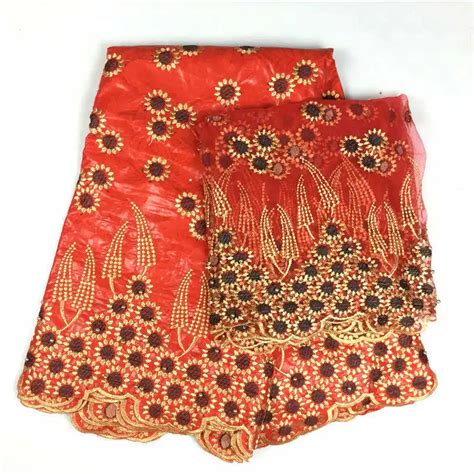 Multi Color African Lace Fabric New African Bazin Riche Fabric