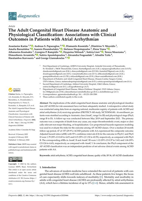 Pdf The Adult Congenital Heart Disease Anatomic And Physiological