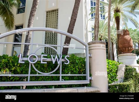 Loews miami beach hotel sign hi-res stock photography and images - Alamy