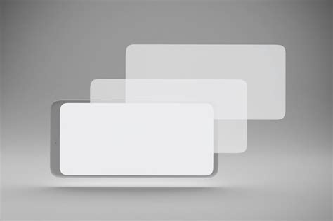 premium photo horizontal clean mobile front side  white background