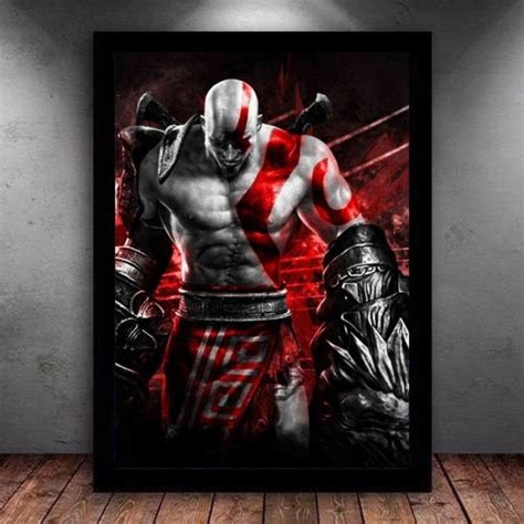 Quadro Decorativo Kratos Manopla God Of War Playstation Elo