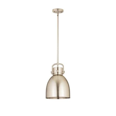 Innovations Newton Bell Watt Light Satin Nickel Shaded Pendant