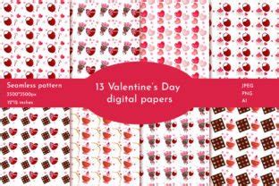 Valentine S Day Digital Paper Pack Graphic By Thearcherdesign