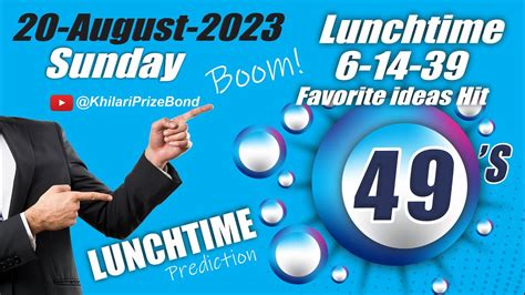 UK49 Lunchtime Prediction 20 August 2023 Uk49s Lunchtime