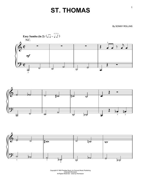 Sonny Rollins St Thomas Sheet Music And Printable PDF Music Notes