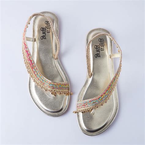 Buy Gajra Gang Chand Sitara Multi Color Lace And Embroidery Sandal