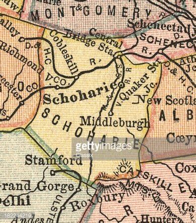 Schoharie New York County Maps Stock Clipart Royalty Free Freeimages