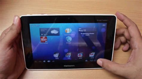 Karbonn Smart Tab First Looks A Budget Android Tablet Youtube