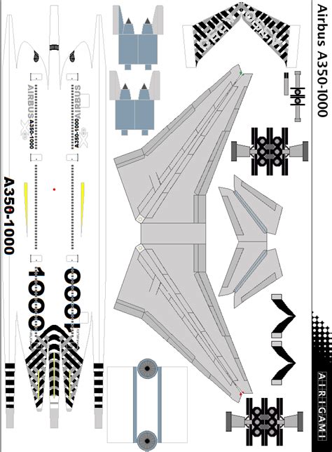 4G: Airbus Industrie (2019 c/s) – Airbus A350-1000 [Airigami X by RobertCojan] | Papier Avion by ...