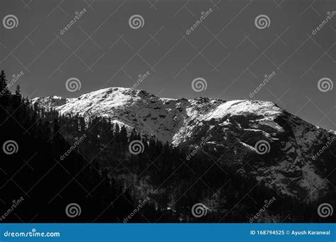 Black and White Mountain Landscape Stock Image - Image of photograph ...