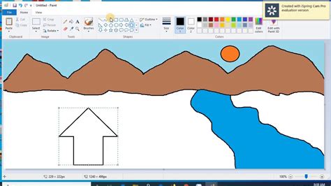 Draw Scenery In Ms Paint In Windows Youtube