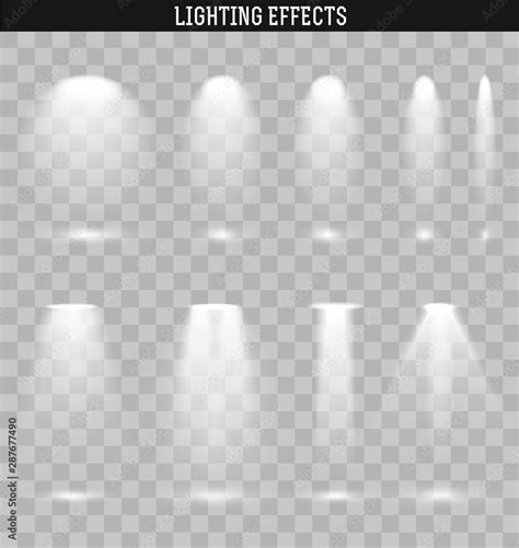 Set Light Effect Ies Light From The Projector Realistic Isolated Ies