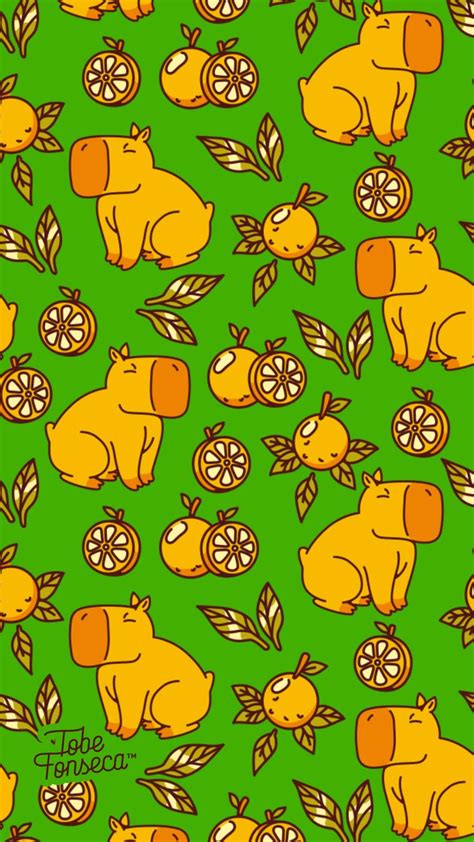 Capybara Wallpaper | Capybara, Wallpaper, Cheerful artwork