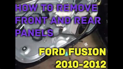 How To Remove Front And Rear Door Panels Ford Fusion Youtube