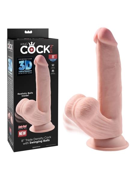 Dildo Ventouse De Po Avec Testicules Qui Balancent Par King Cock