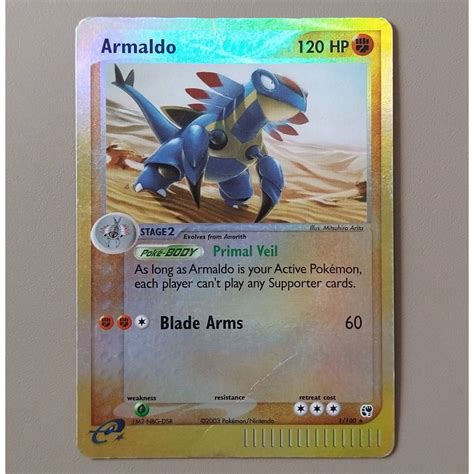 Carta Antiga Pokemon Armaldo Holo Rare Reverse Ex Sandstorm