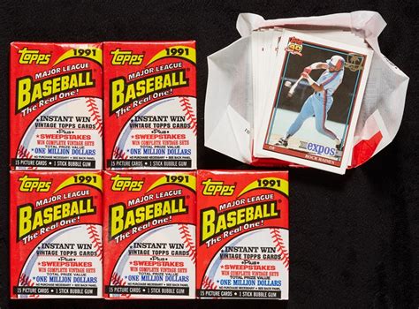 Lot Detail 1991 Topps Desert Shield Baseball Packs 6 With 5 Unopened