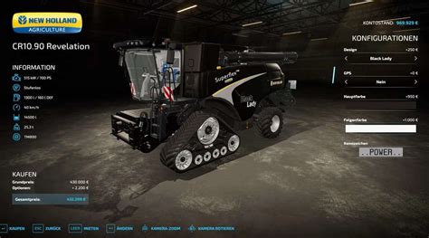 New Holland CR 10 90 Pack Black Lady V1 0 0 0 FS25 FS22 Mod