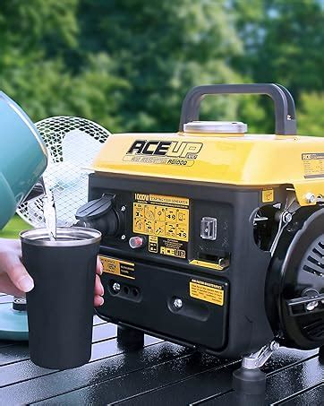 Aceup Energy Portable Generator Watt Gas Powered Equipment With