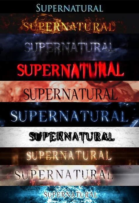 Supernatural Intro Seasons 1 10 Posters By Linnlag Redbubble