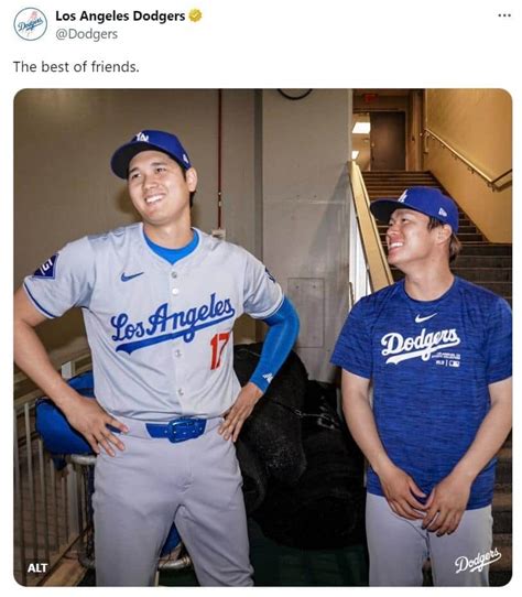 疑うことのないベストフレンドだ大谷翔平山本由伸笑顔で2ショット ドジャース公式Xが激写 J CAST ニュース