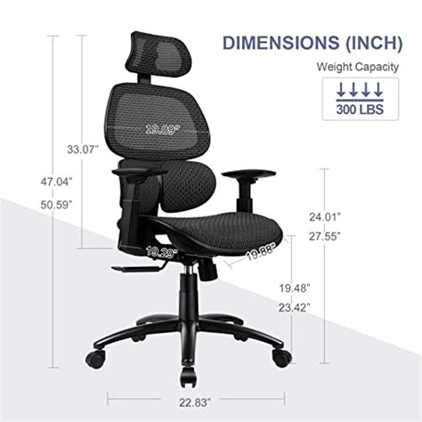 Comhoma Ergonomic Office Chair Breathable Mesh Desk Chair High Back