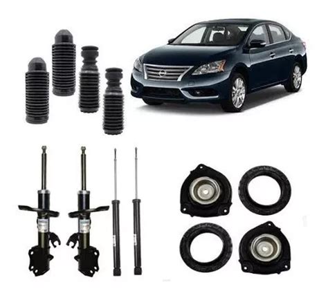 Kit D 4 Amortiguadores Bases Del Y Topes Sentra 2015 A 2019