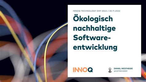 Kologisch Nachhaltige Softwareentwicklung Innoq