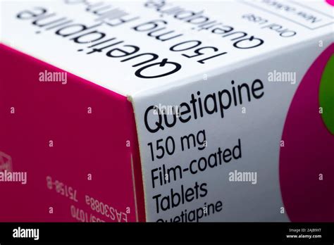 Box Of Quetiapine Tablets An Atypical Antipsychotic Drug Used For The