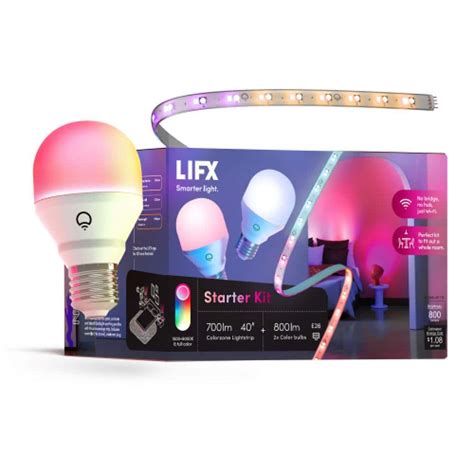 LIFX 2 Pack 60 W Equivalent A19 And One 40 In Strip Color LED Smart