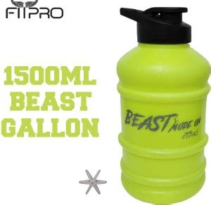 FitPro BEAST 1 5L SPORTS GALLON WATER BOTTLE FOR GYM SHAKER WITH MIXER