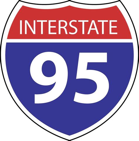 US Interstate 95 highway icon. US Interstate 95 highway sign with route ...