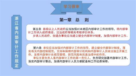 学习强审 《浙江省内部审计工作规定》（第三期）