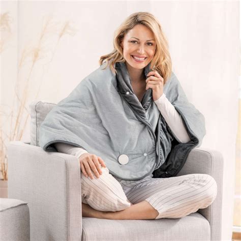 Heat Poncho Electric Poncho In Fleece Material Smartasaker