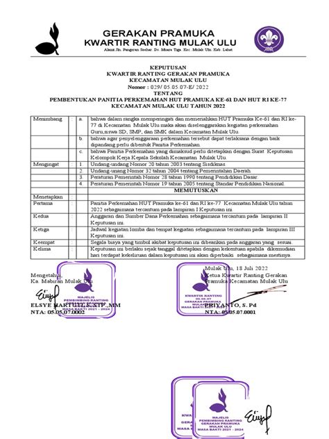 Sk Panitia Hut Ri 2022 Pdf