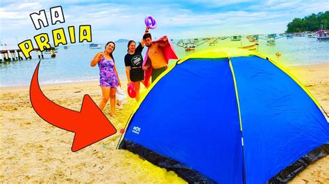 Acampamos Na Praia De Noite Youtube