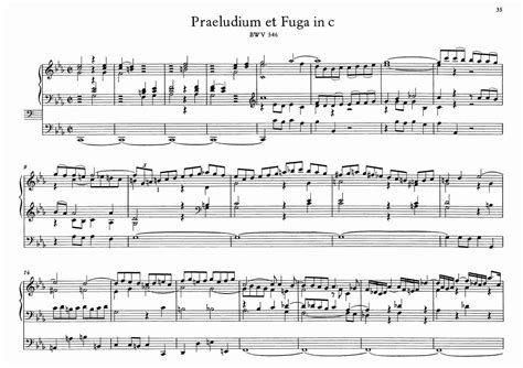 Bach J S Prelude And Fugue In C Minor BWV 546