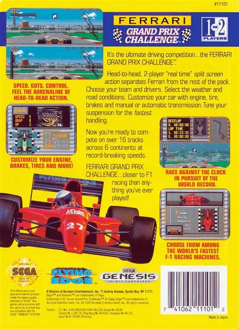 Ferrari Grand Prix Challenge Box Shot For Nes Gamefaqs