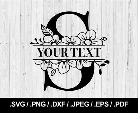 Flower Alphabet Flower Letters 26 Letters Monogram Fonts Monogram