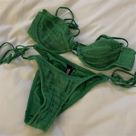 TRIANGL MALA BIKINI Emerald Green Worn Once Washed Depop