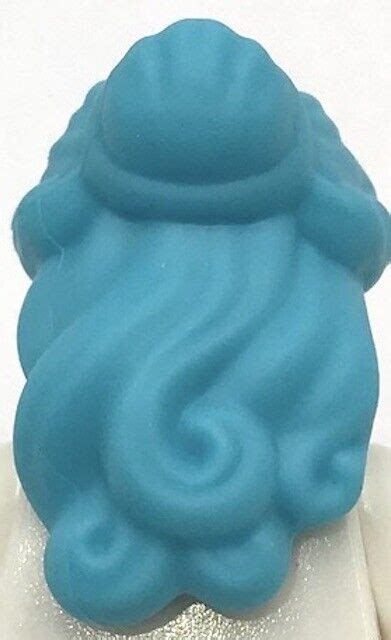 Lego New Medium Azure Minifig Hair Friends Long Parted Bangs Curls Bun